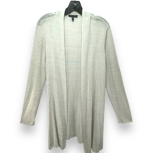 Sweater Cardigan Designer By Eileen Fisher In Grey, Size: Xl