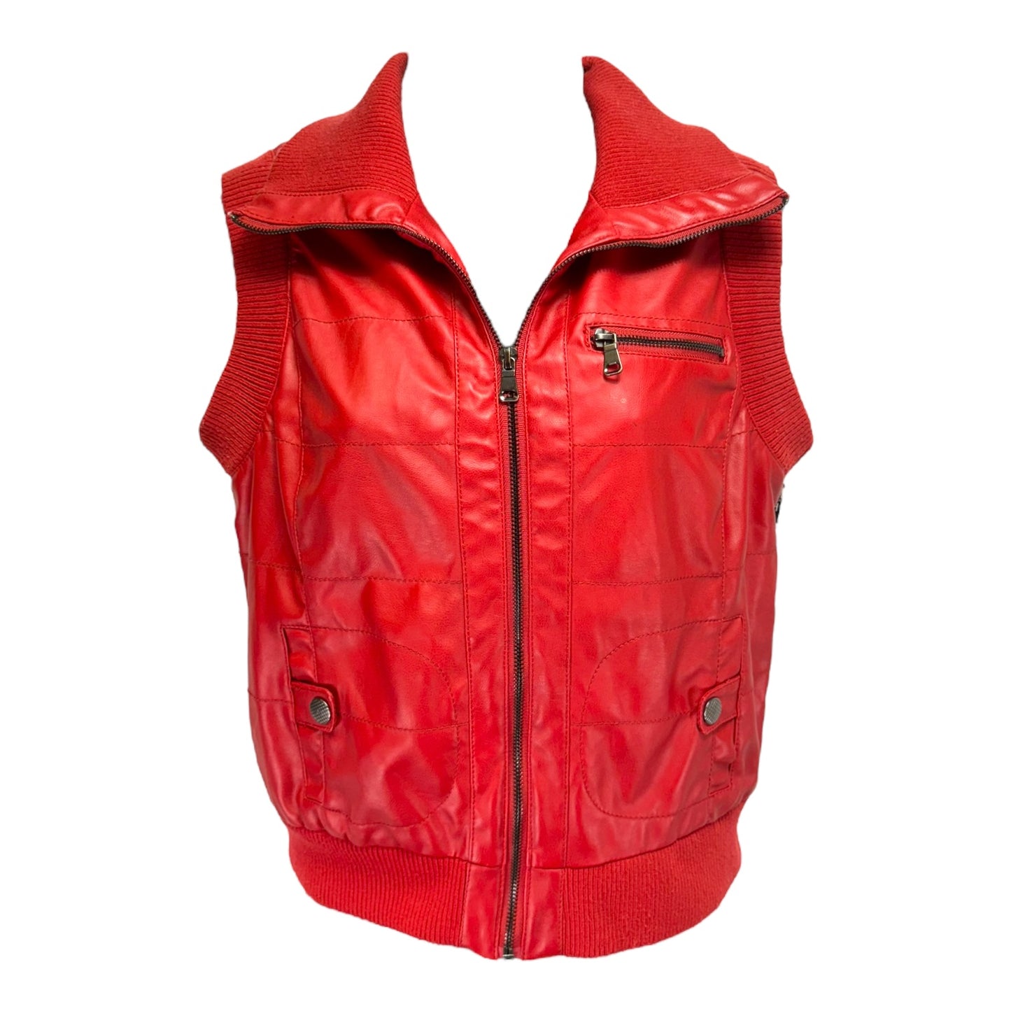 Vest Puffer & Quilted By Ci Sono In Red, Size: S