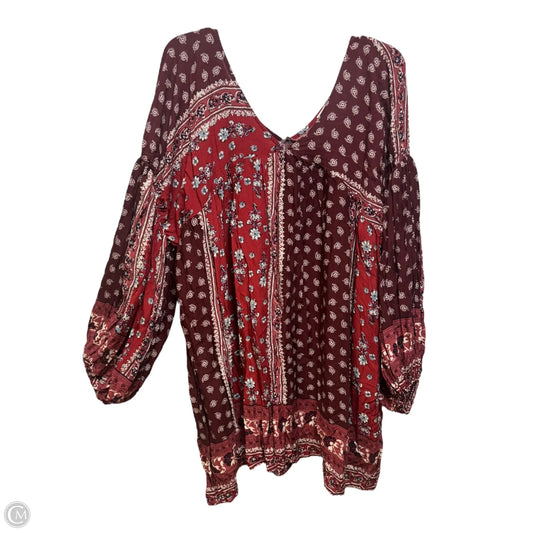 Tunic Long Sleeve By Velzera In Paisley Print, Size: 2x