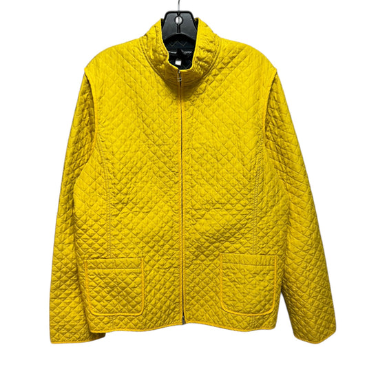 Jacket Puffer & Quilted By Norton Mcnaughton In Yellow, Size: L