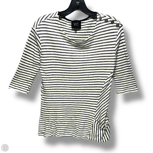 Top Long Sleeve By W5 In Striped Pattern, Size: S