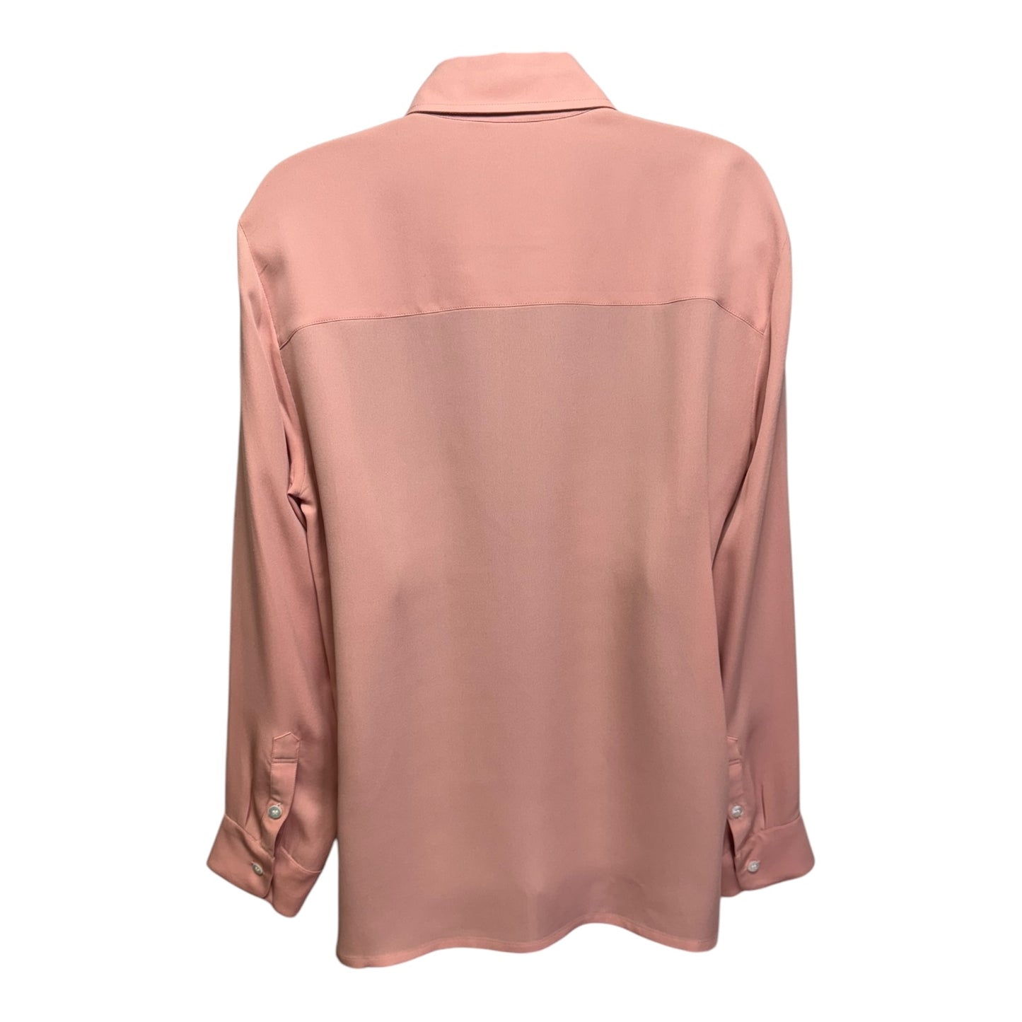 Silk Button Down Blouse Designer By Mansur Gavriel In Pink, Size: US S/IT 40