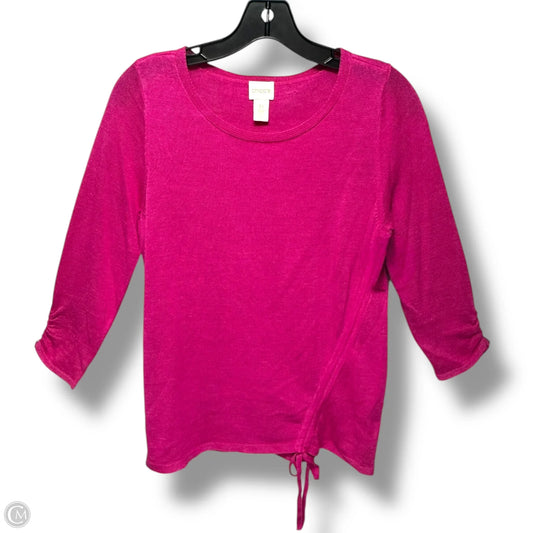 Sweater By Chicos In Pink, Size: S