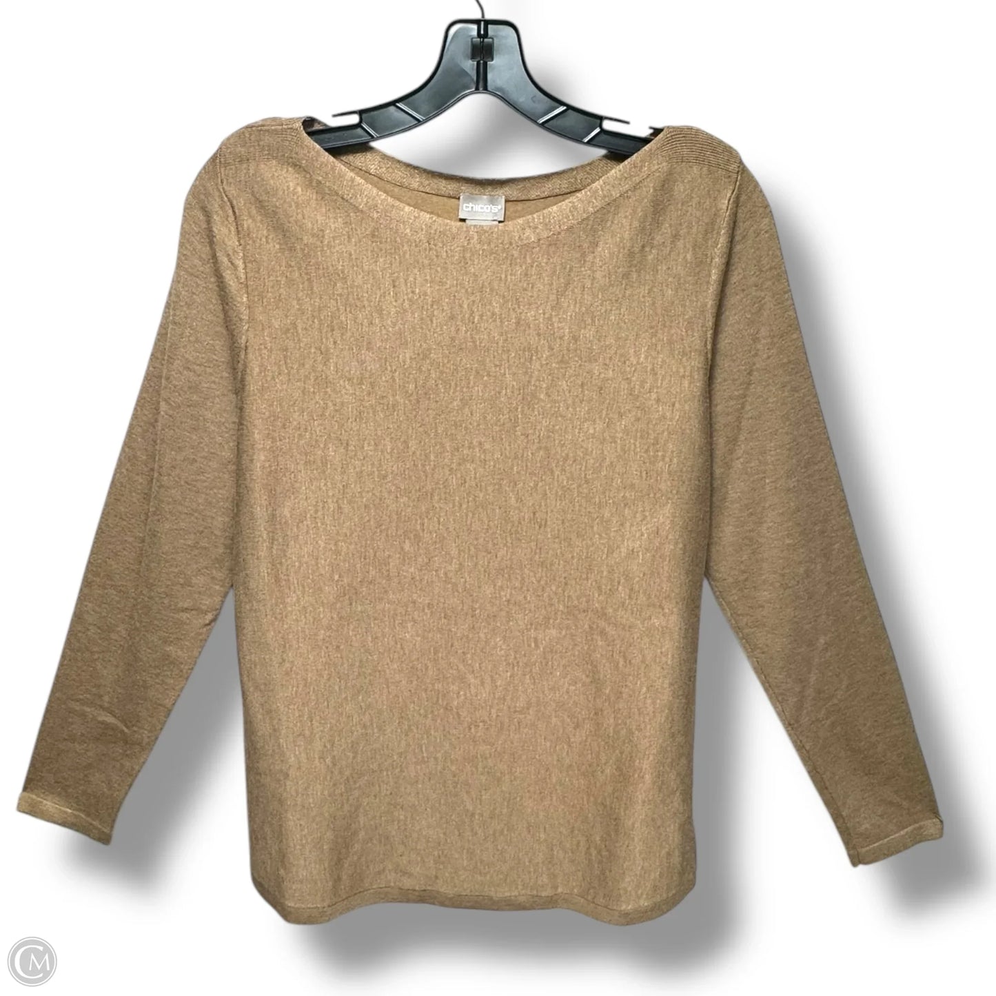 Top Long Sleeve By Chicos In Brown, Size: M