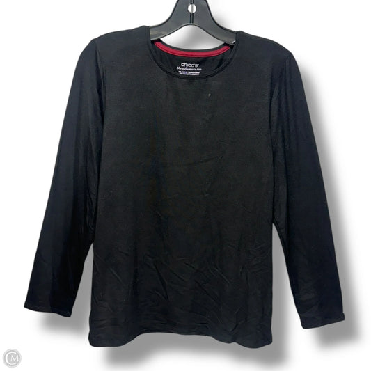 Top Long Sleeve By Chicos In Black, Size: M