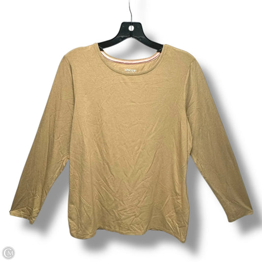 Top Long Sleeve By Chicos In Brown, Size: M