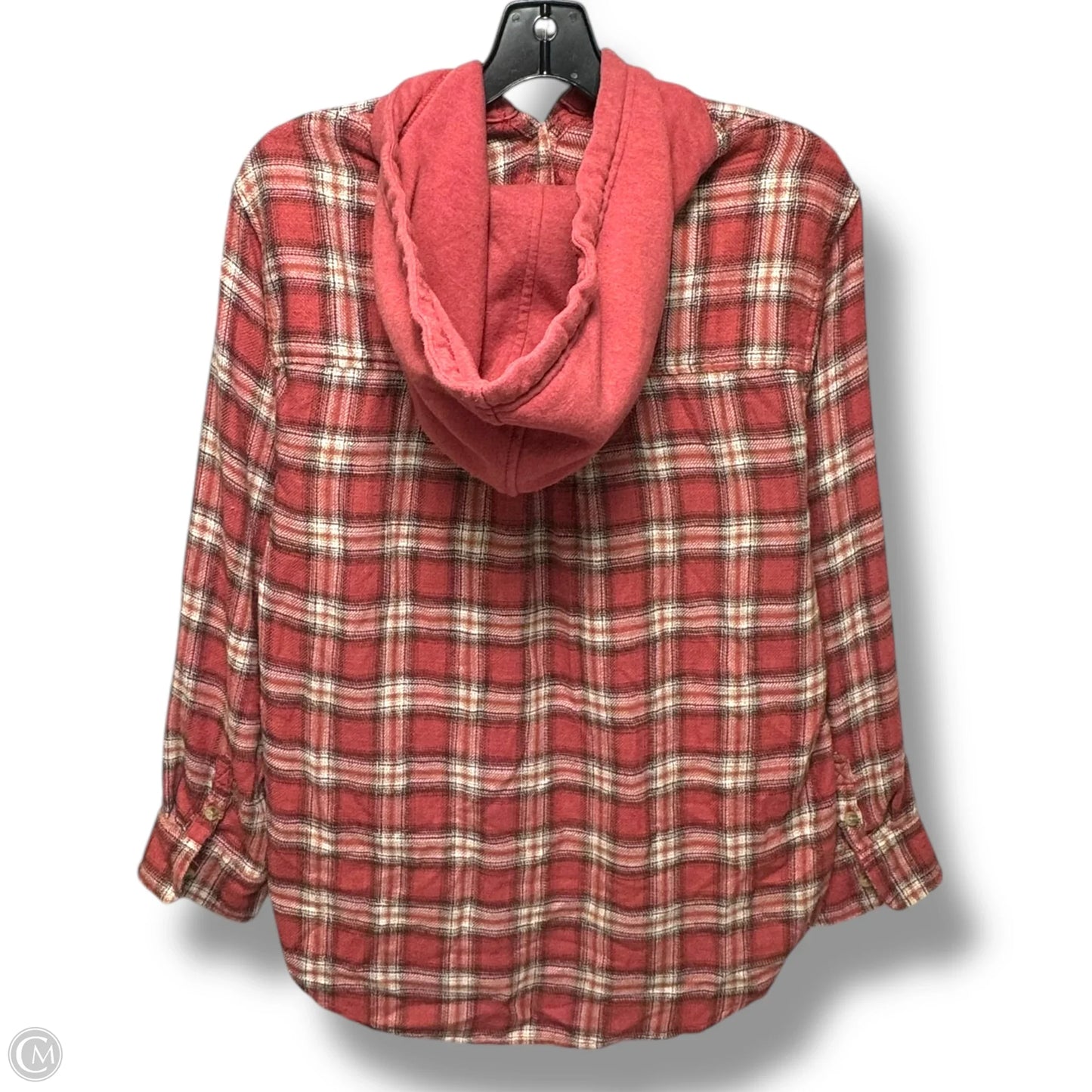 Top Long Sleeve By American Eagle In Plaid Pattern, Size: M