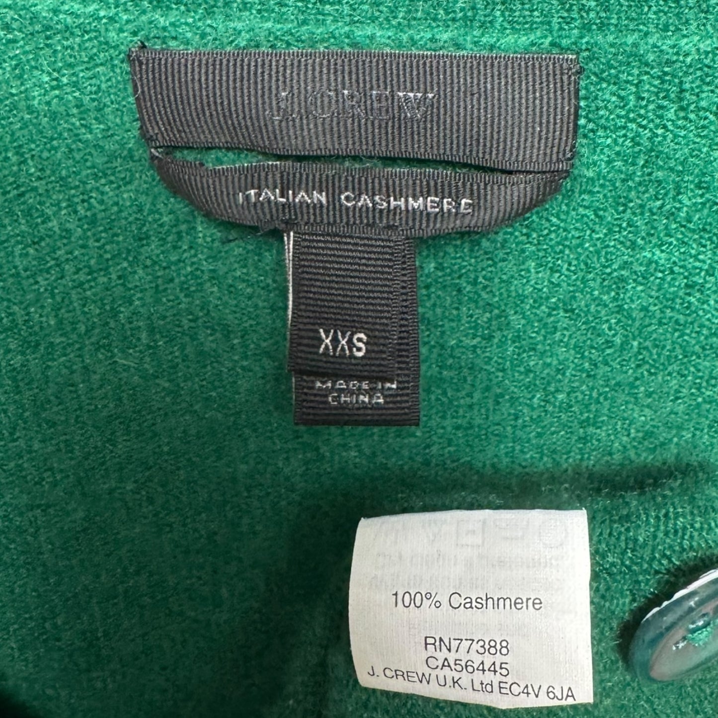 Sweater Cashmere By J. Crew In Green, Size: Xxs