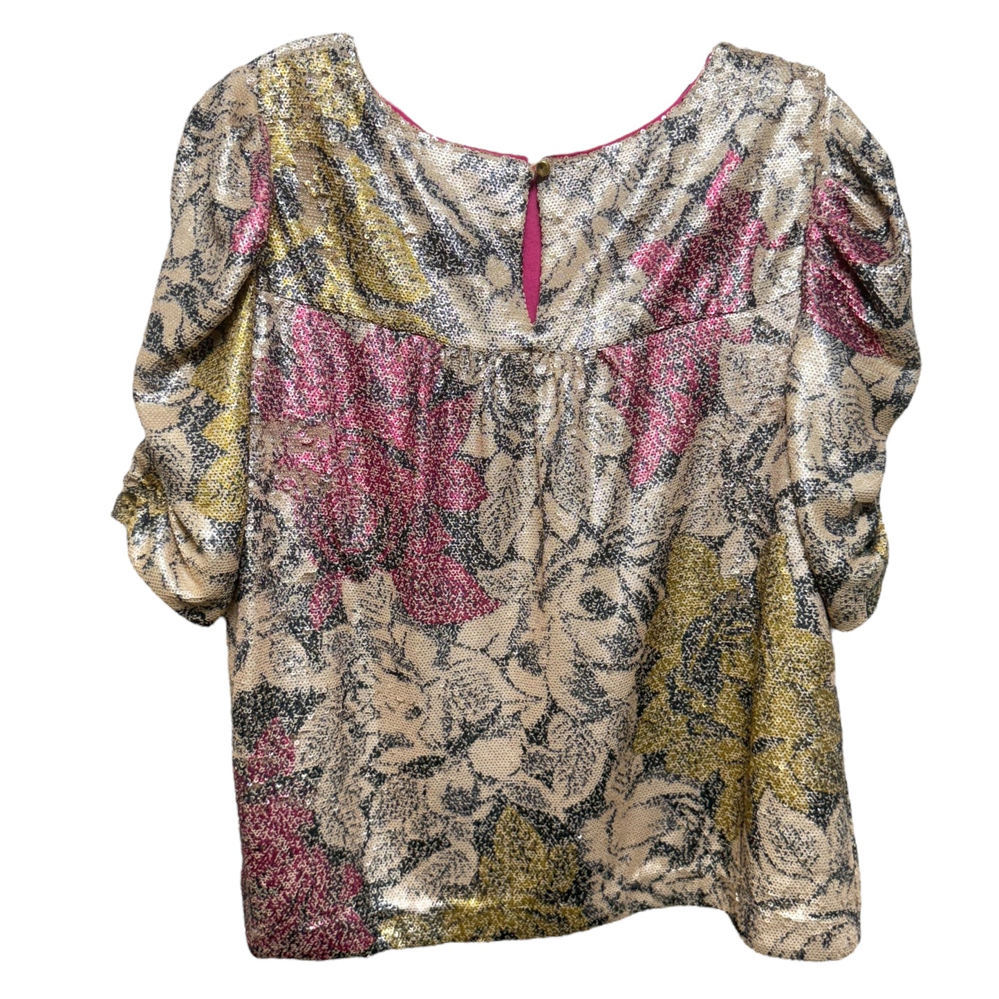 Marie Floral Sequin Blouse By Anthropologie In Floral Print, Size: 12