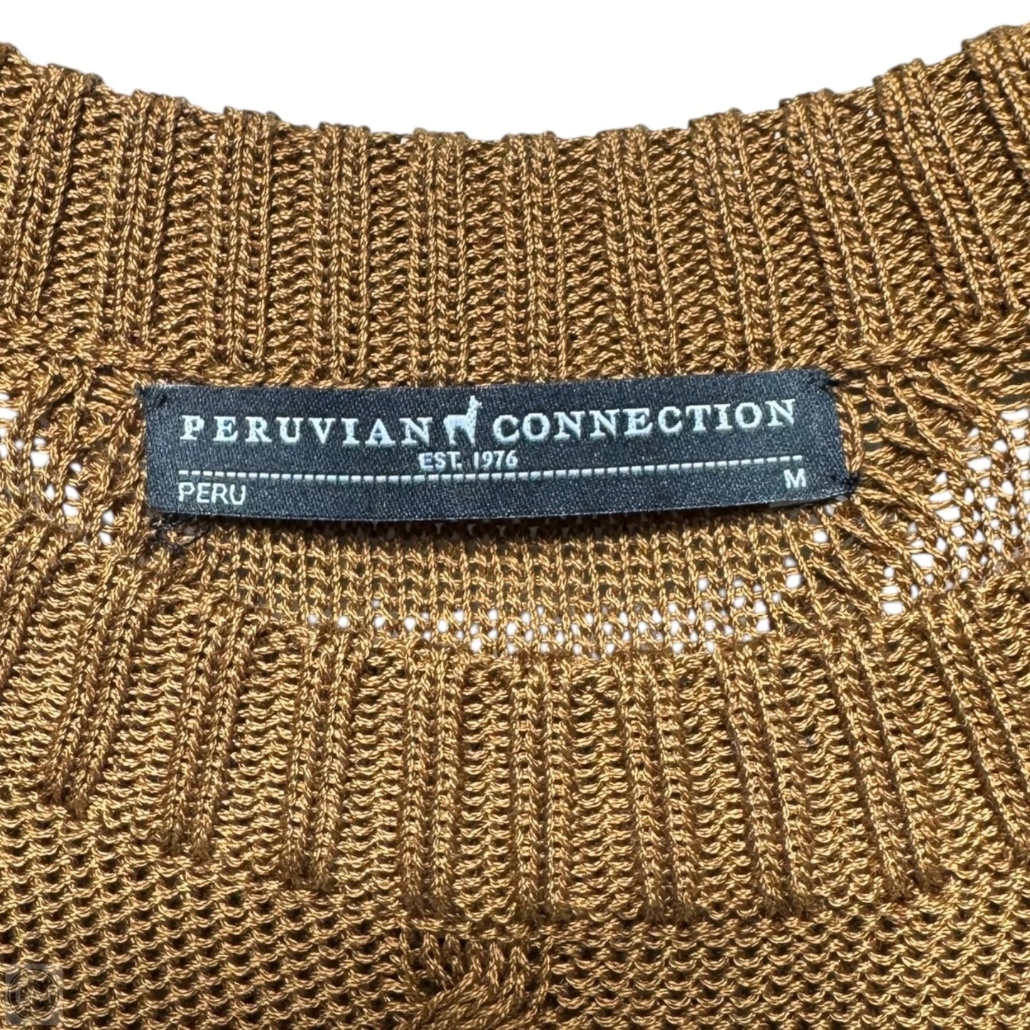 Sweater By Peruvian Connection In Brown, Size: M