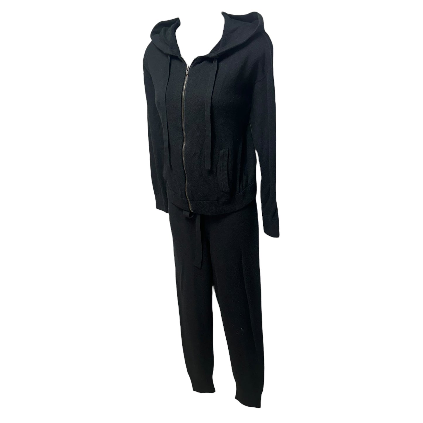 Knit Hoodie & Sweatpants Set By Splendid In Black, Size: Xs