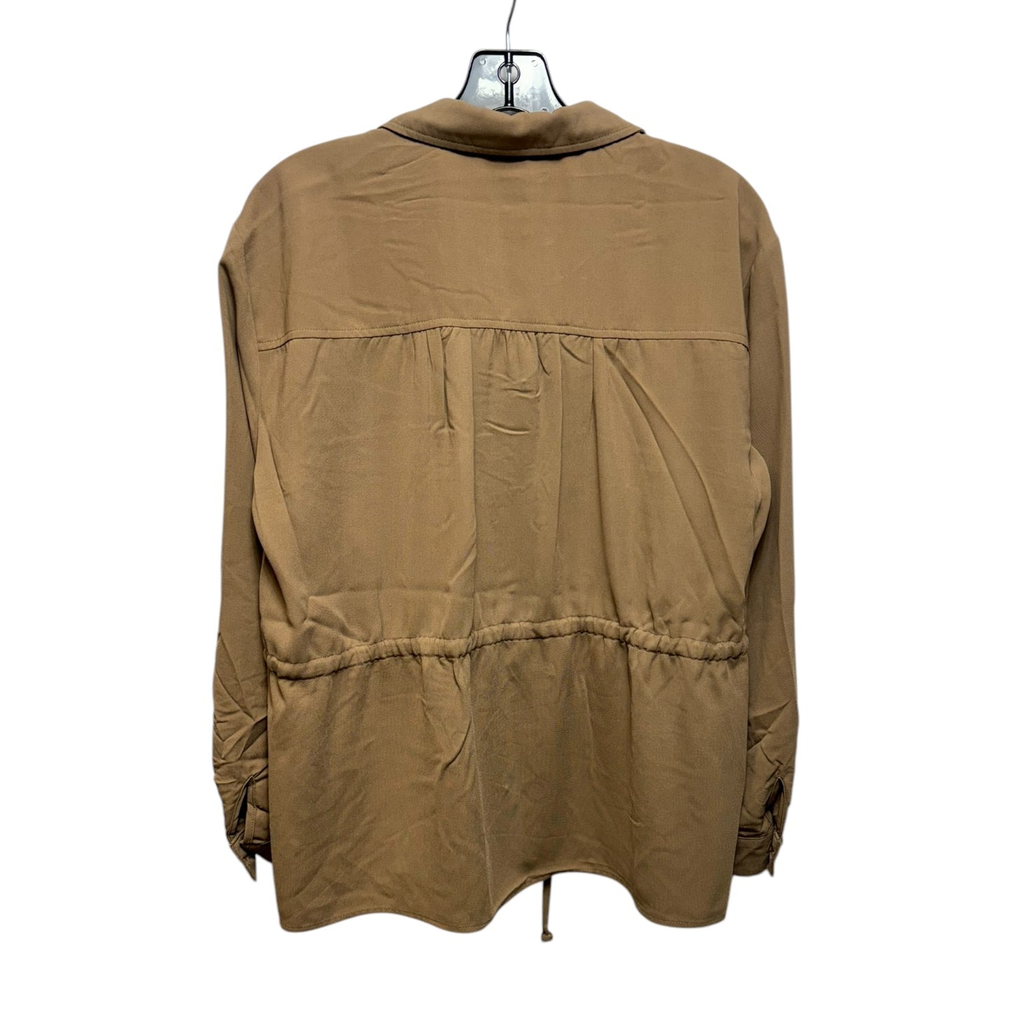 Top Long Sleeve By Modern Works In Brown, Size: M