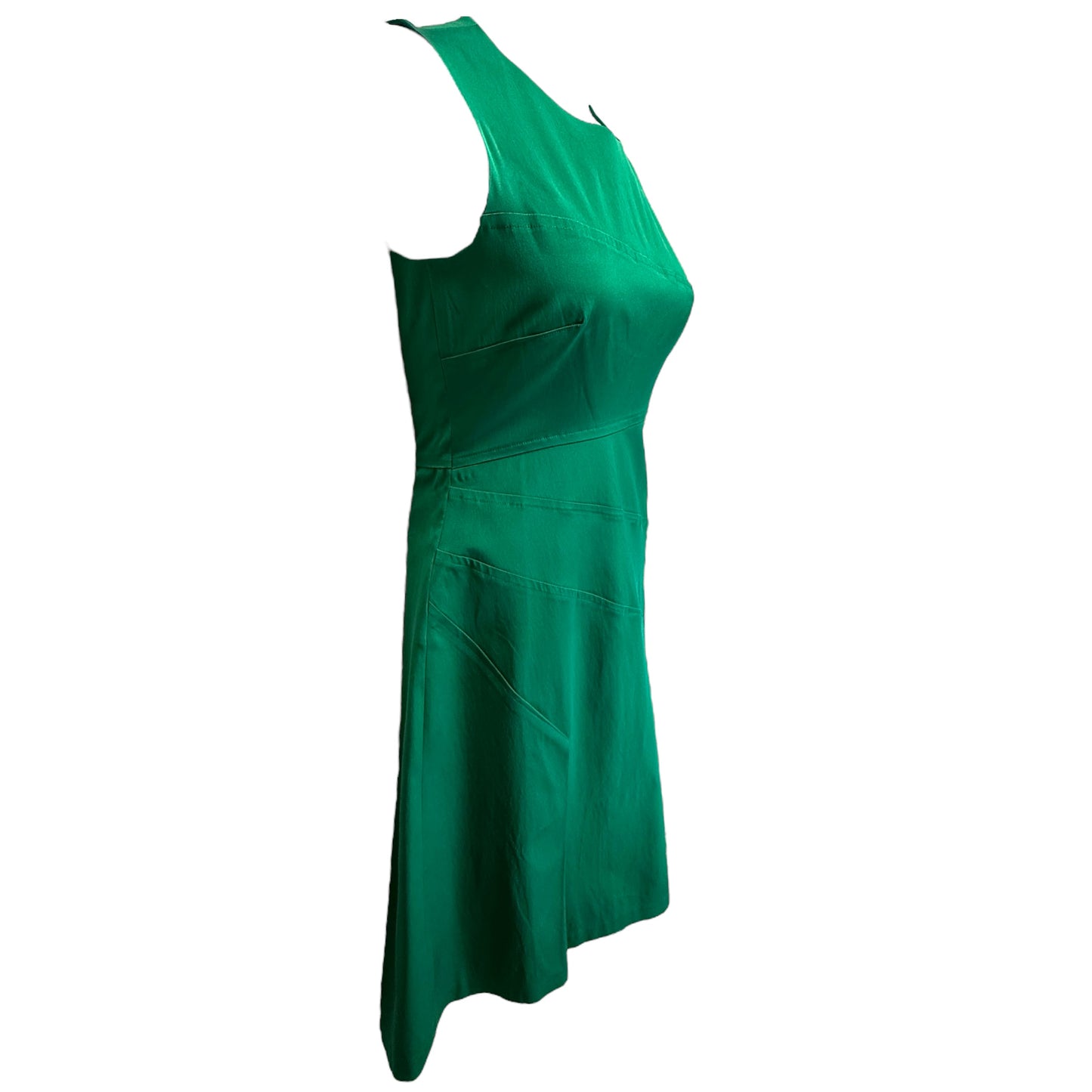 Fit & Flare Pleat Detail Midi Dress By Shoshanna In Green, Size: 10