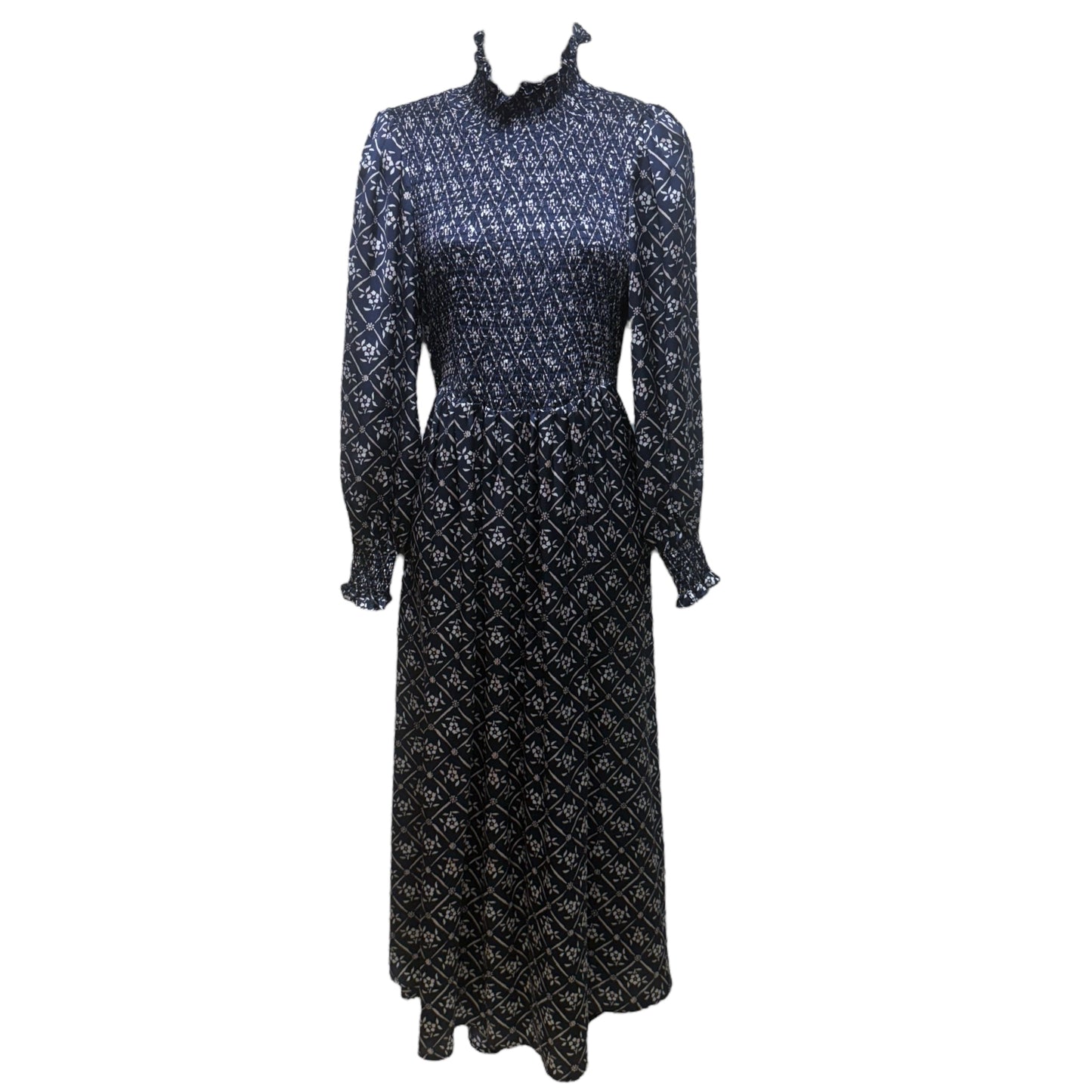 Column Maxi Dress By Claudie Pierlot In Navy Dark Print, Size: S