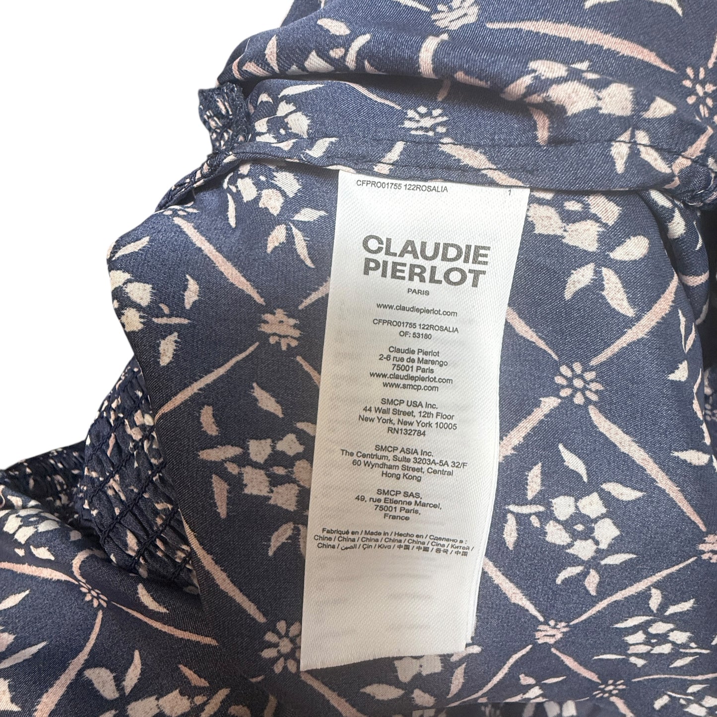 Column Maxi Dress By Claudie Pierlot In Navy Dark Print, Size: S