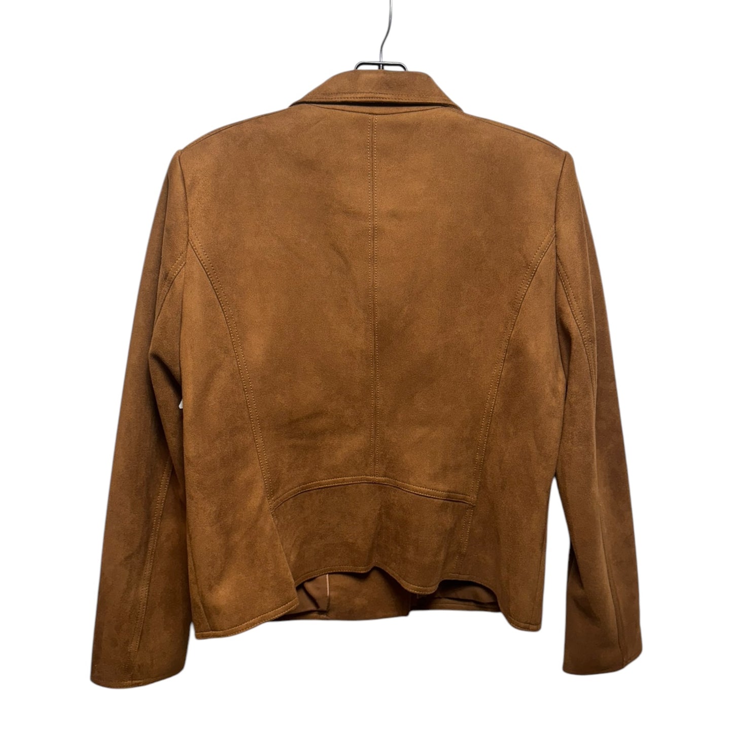 Faux Suede Jacket Moto By White House Black Market In Brown, Size: 14