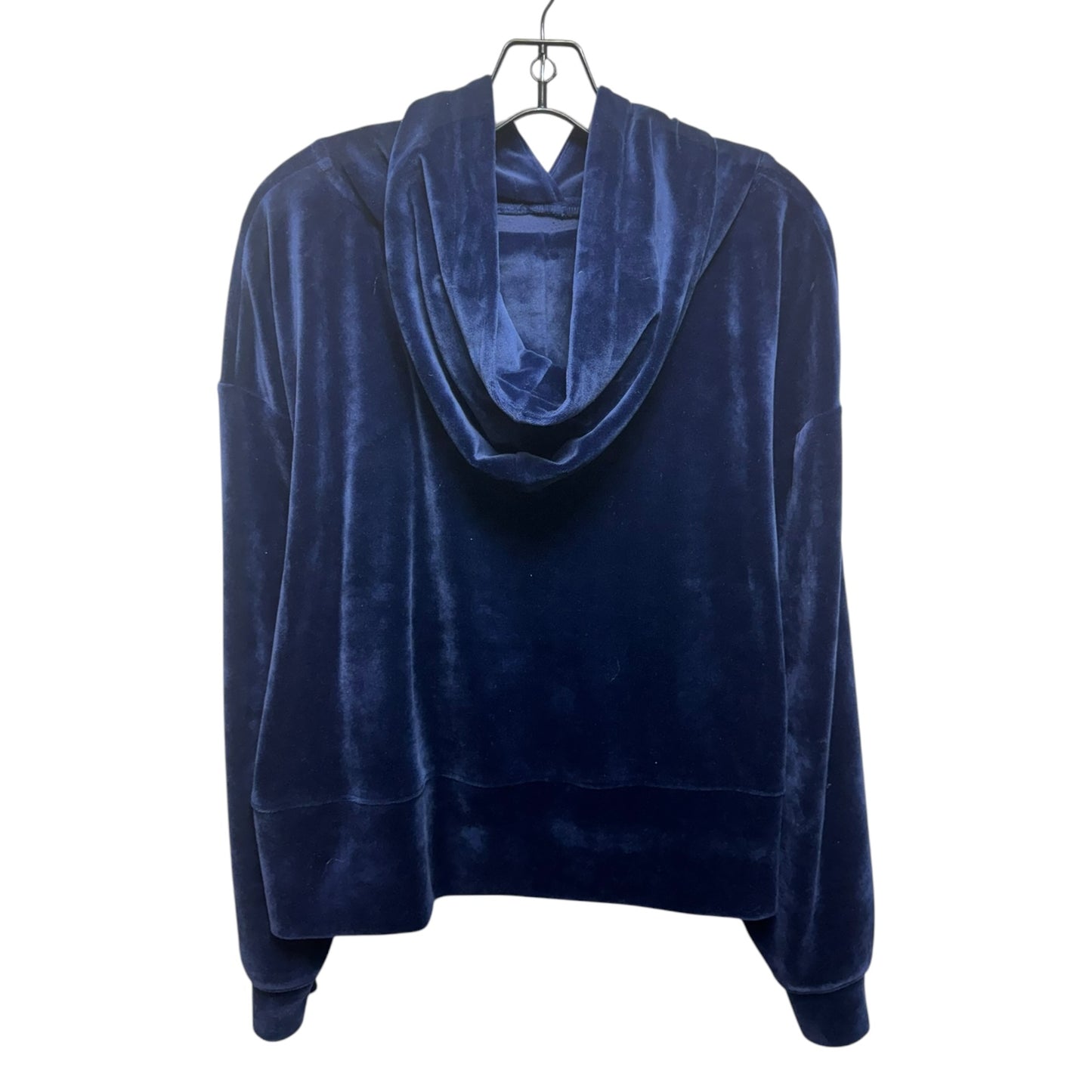 Velour Sweatshirt Hoodie By Philosophy In Blue, Size: L