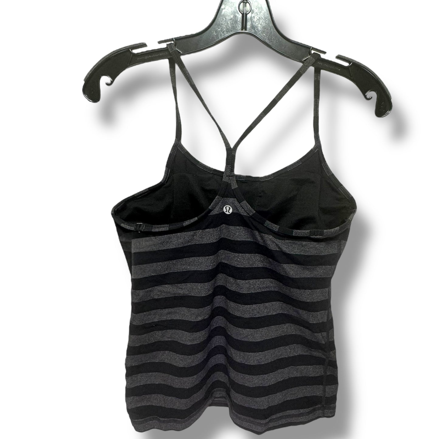 Power Y Tank By Lululemon In Black Black Micro Macro Stripe, Size: 8