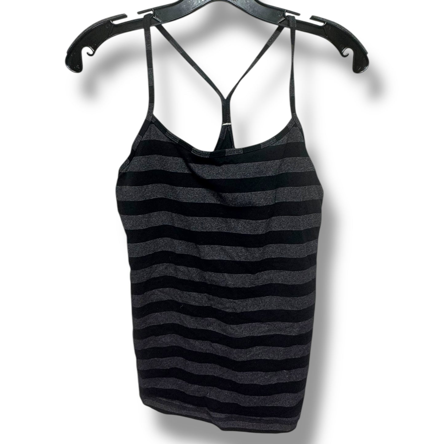 Power Y Tank By Lululemon In Black Black Micro Macro Stripe, Size: 8