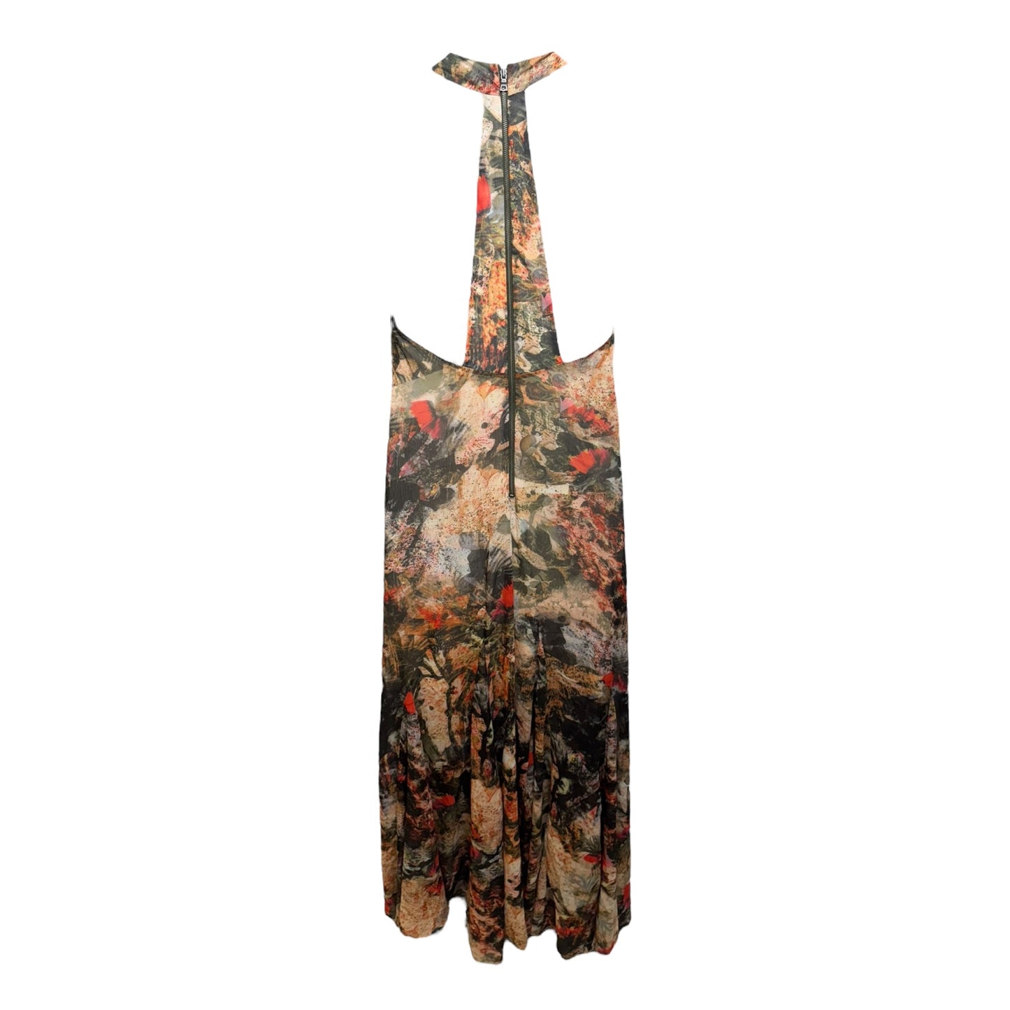 Shona Embellished Trapeze Dress Designer By Alice + Olivia In Jungle Safari Print, Size: M