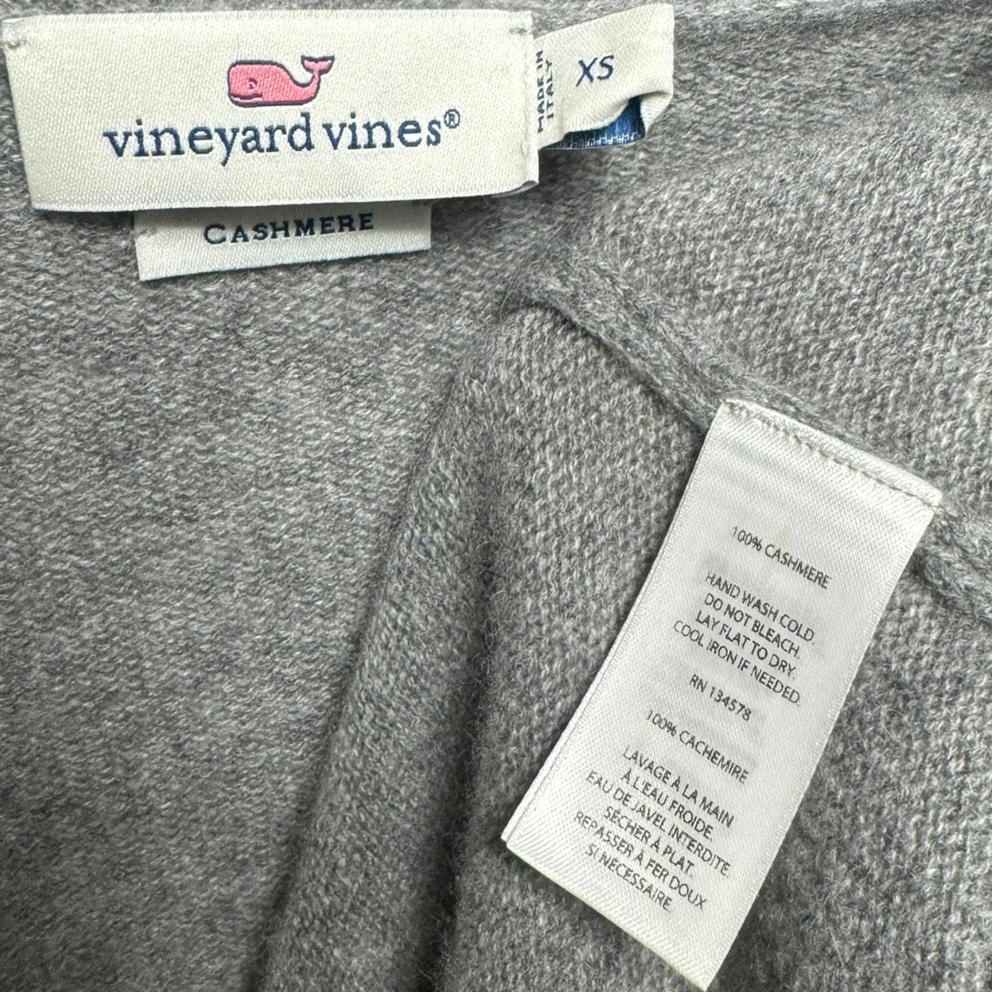 Sweater Cardigan Cashmere By Vineyard Vines In Grey, Size: Xs