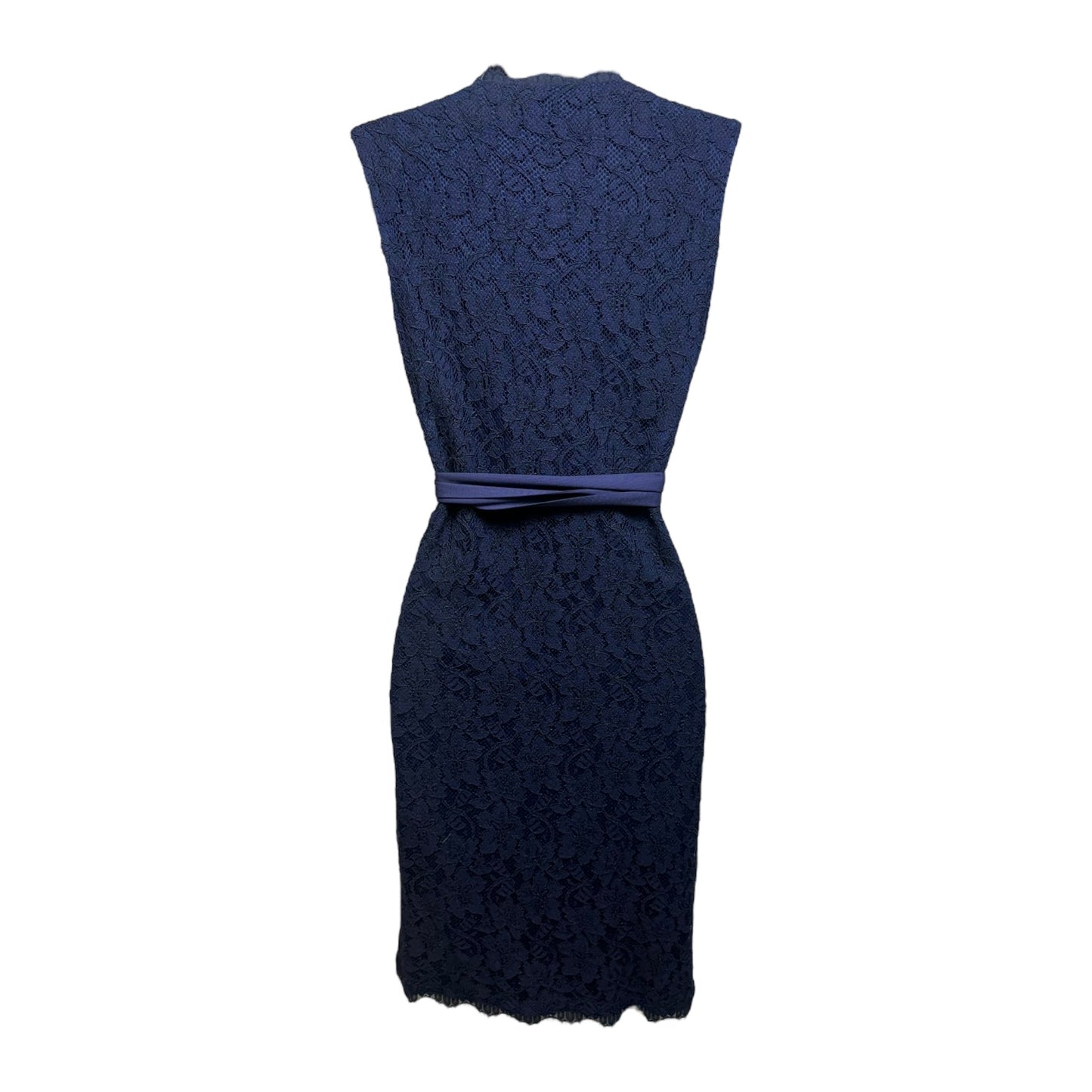 Julianna Two Lace Wrap Dress in Midnight Designer By Diane Von Furstenberg In Navy, Size: 0