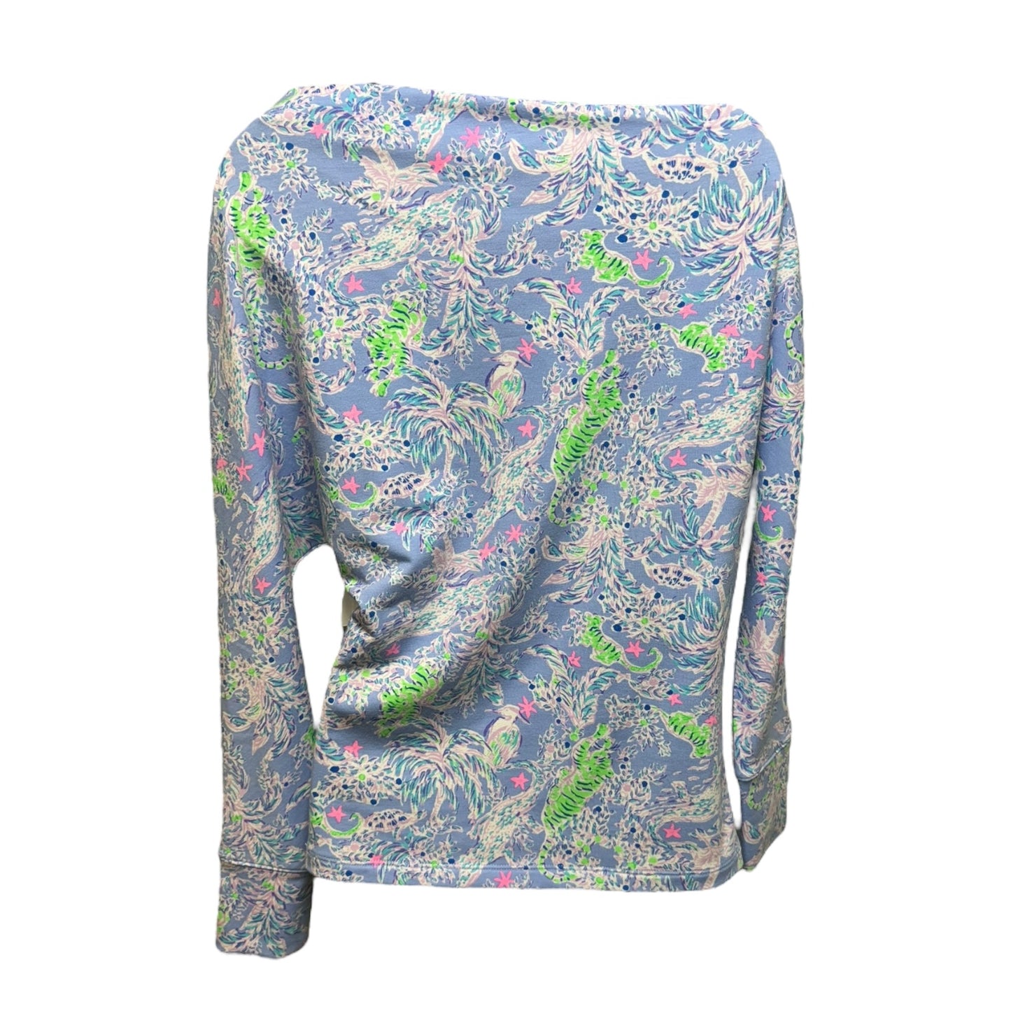 Sheera One-Shoulder Top Designer By Lilly Pulitzer In Blue Peri The Turtle Package, Size: XS