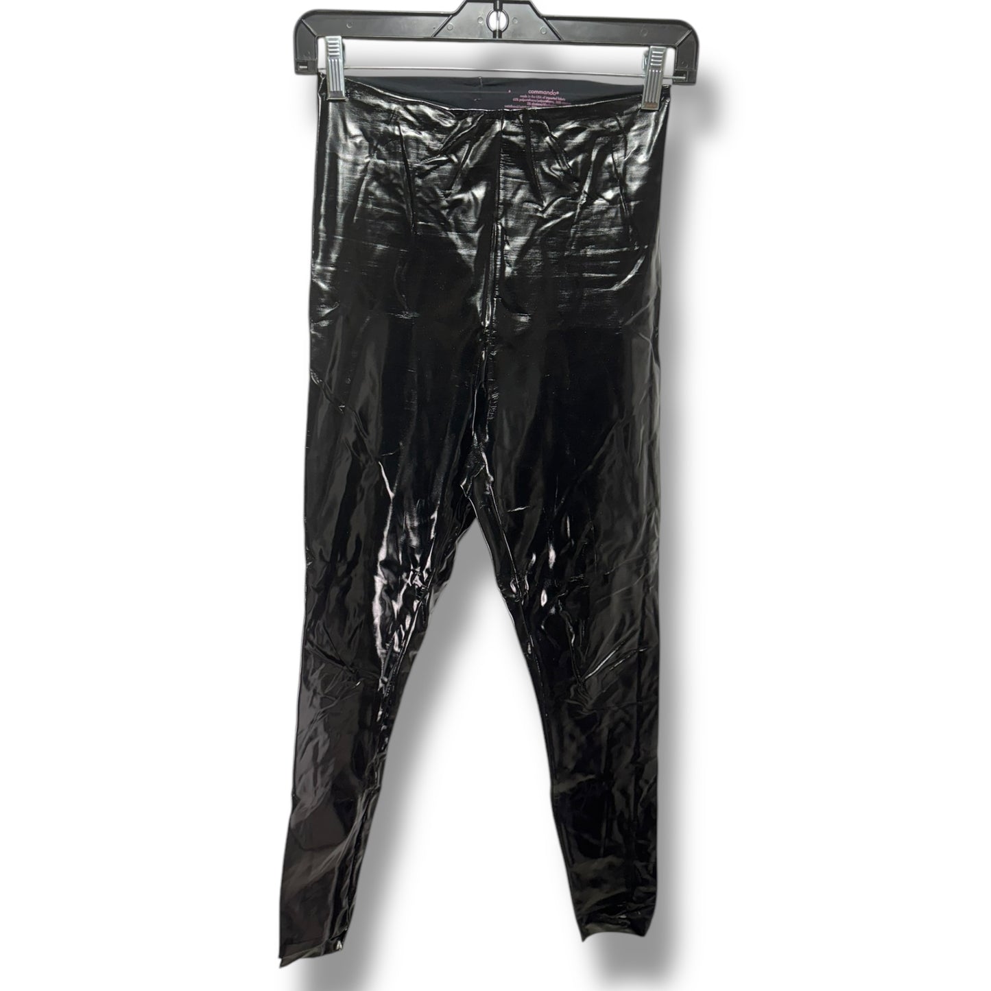 Faux Patent Leather Leggings By Commando In Black, Size: S