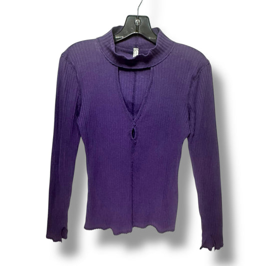 Top Long Sleeve By Free People In Purple, Size: S