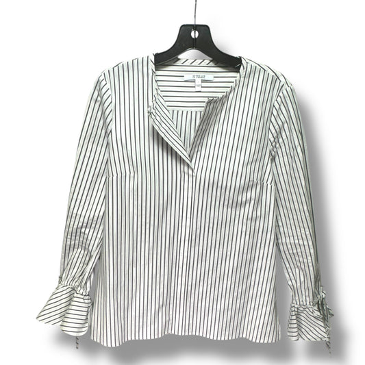 Lila Stripe Bell Sleeve Shirt Designer By Derek Lam In Striped Pattern, Size: 4