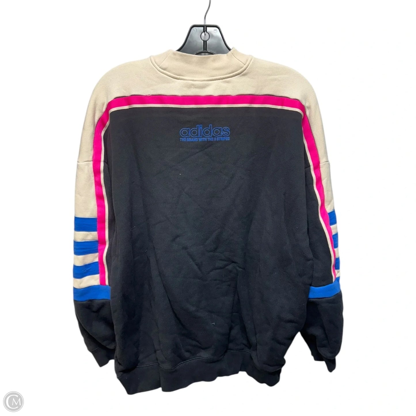 Athletic Sweatshirt Crewneck By Adidas In Black, Size: M