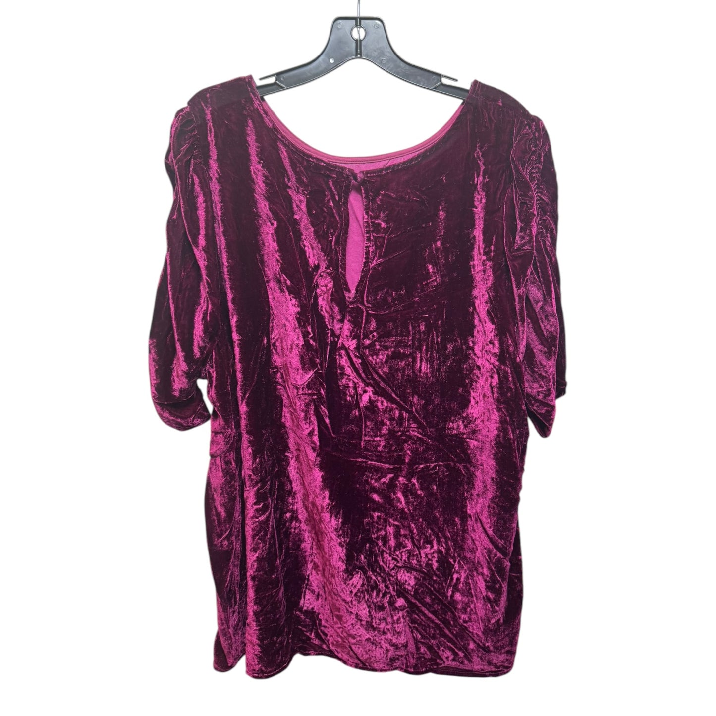 Velvet Top Short Sleeve By Torrid  Size: 3x