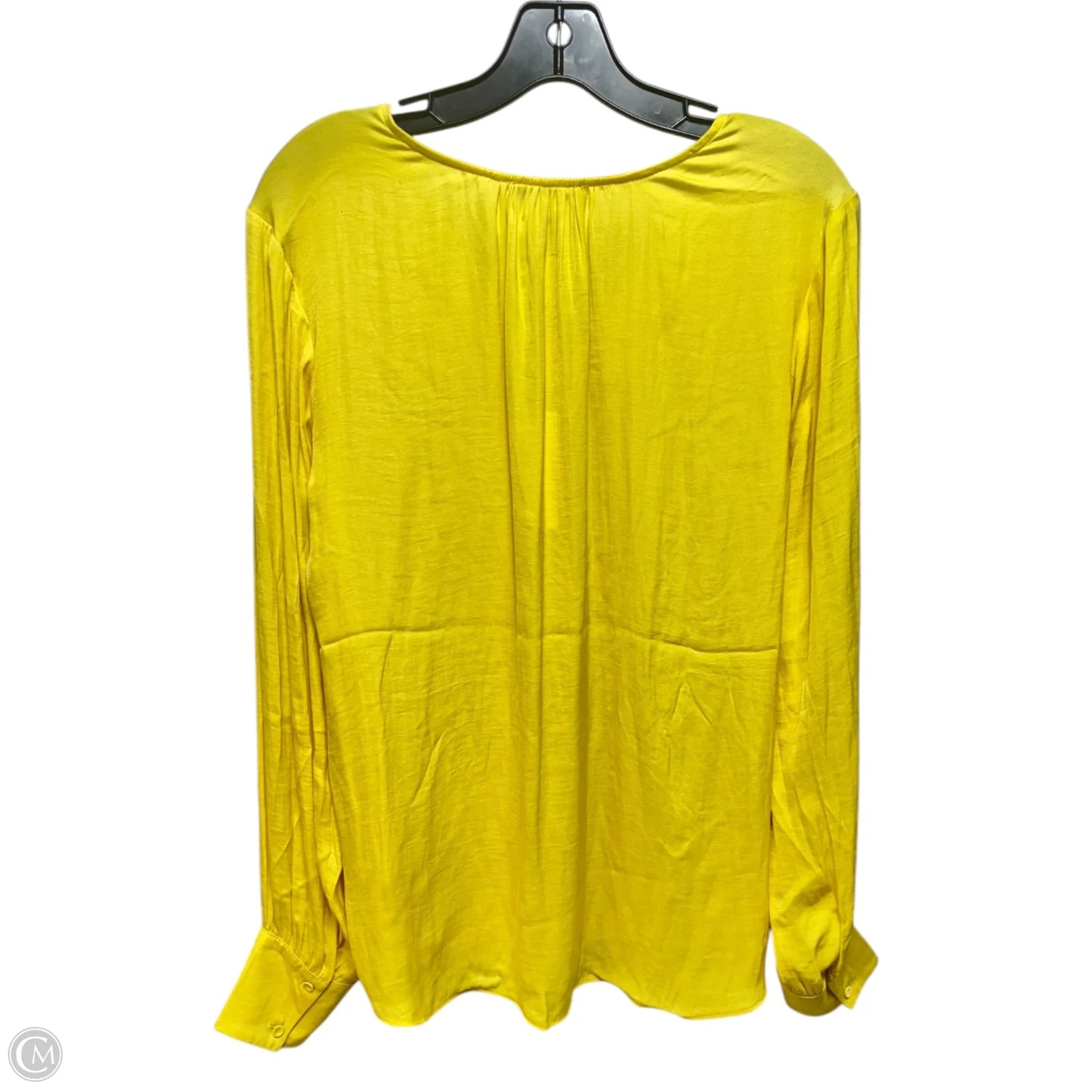 Blouse Long Sleeve By Cupcakes And Cashmere In Yellow, Size: L