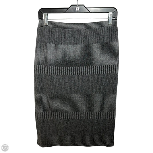 Knit Skirt Midi By Joan Rivers In Grey, Size: S