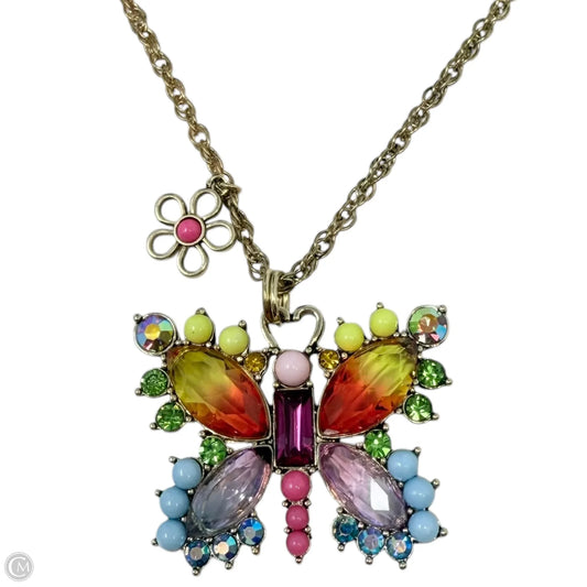 Love Fest Butterfly Adjustable Slide Necklace By Betsey Johnson