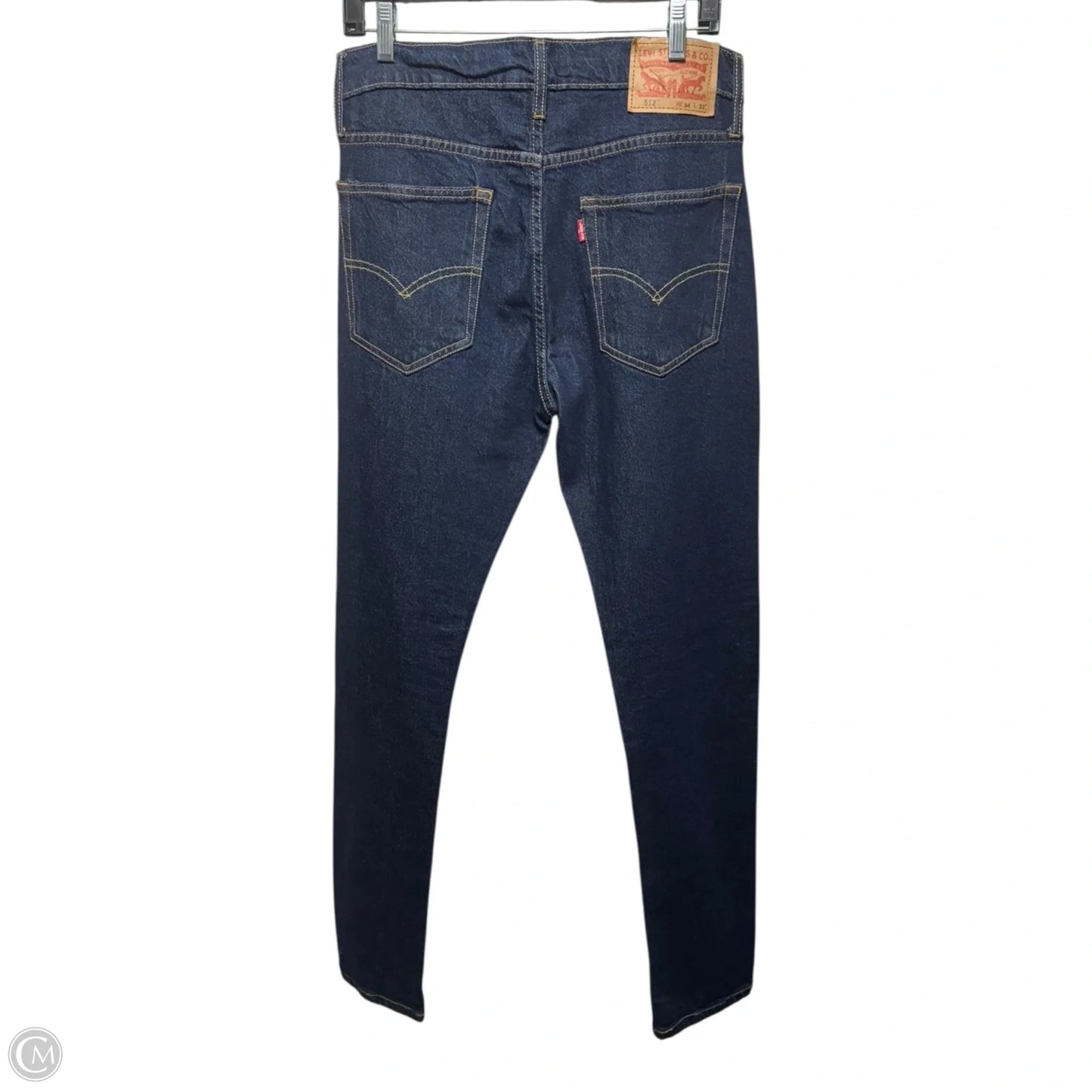 Jeans Flared By Levis In Blue Denim, Size: W34xL32