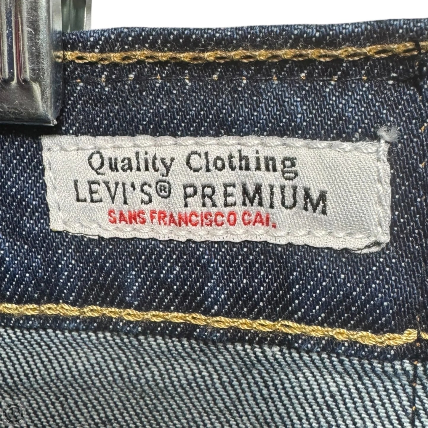 Jeans Flared By Levis In Blue Denim, Size: W34xL32