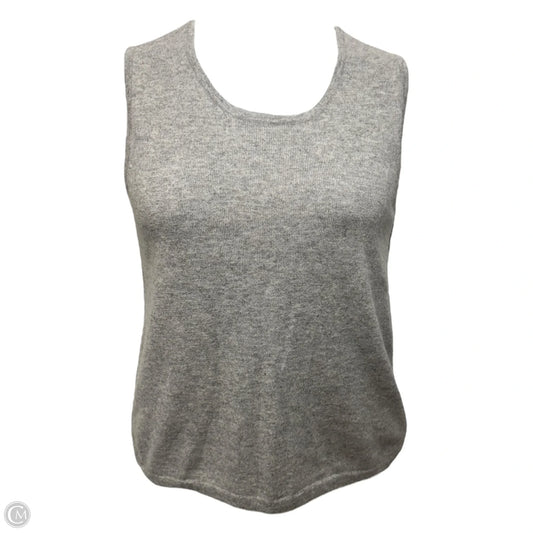 Cashmere Sweater Vest By Precious Fibers In Grey, Size: L