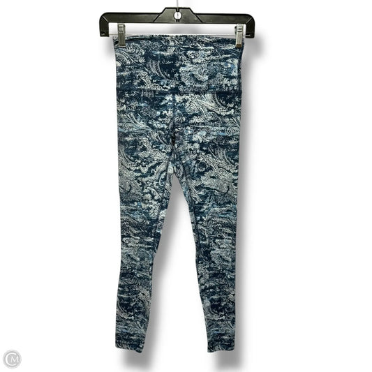 Athletic Leggings By Lululemon In Blue & White, Size: 2