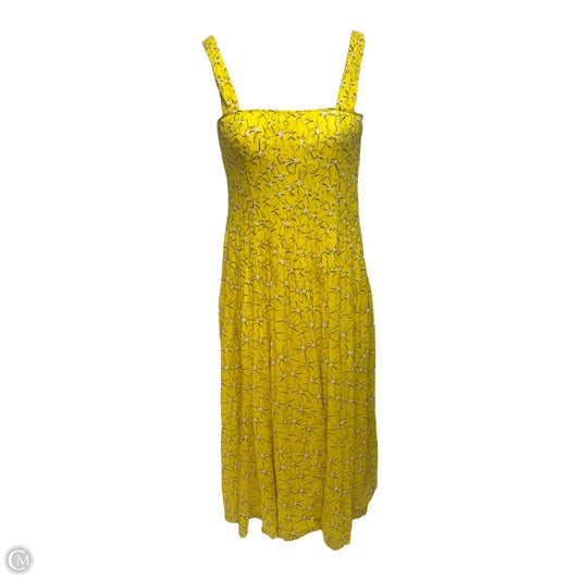 Lillie Silk Chiffon Dress Dress Designer By Diane Von Furstenberg In Sunglight Yellow, Size: 8