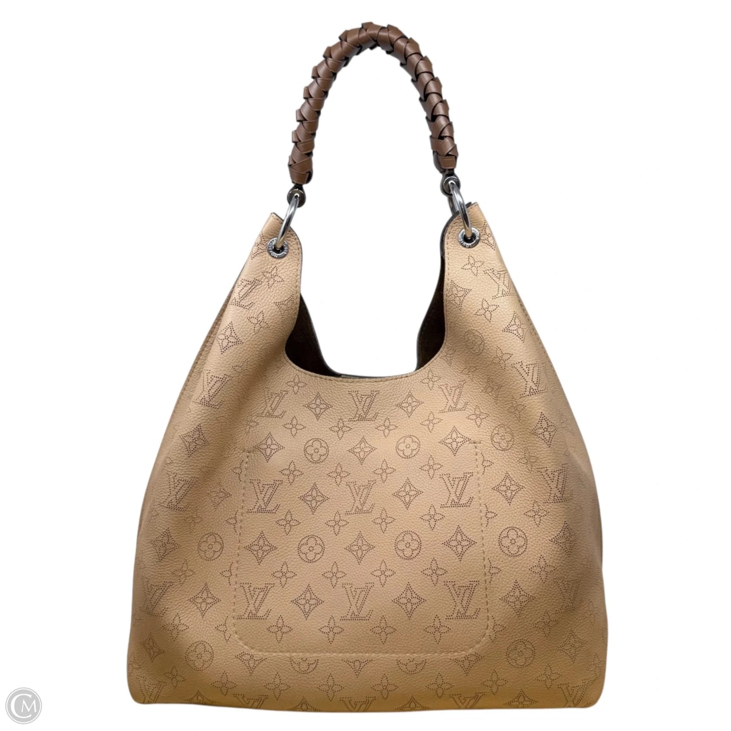 Monogram Mahina Carmel Hobo Luxury Designer By Louis Vuitton In Beige, Size: Large