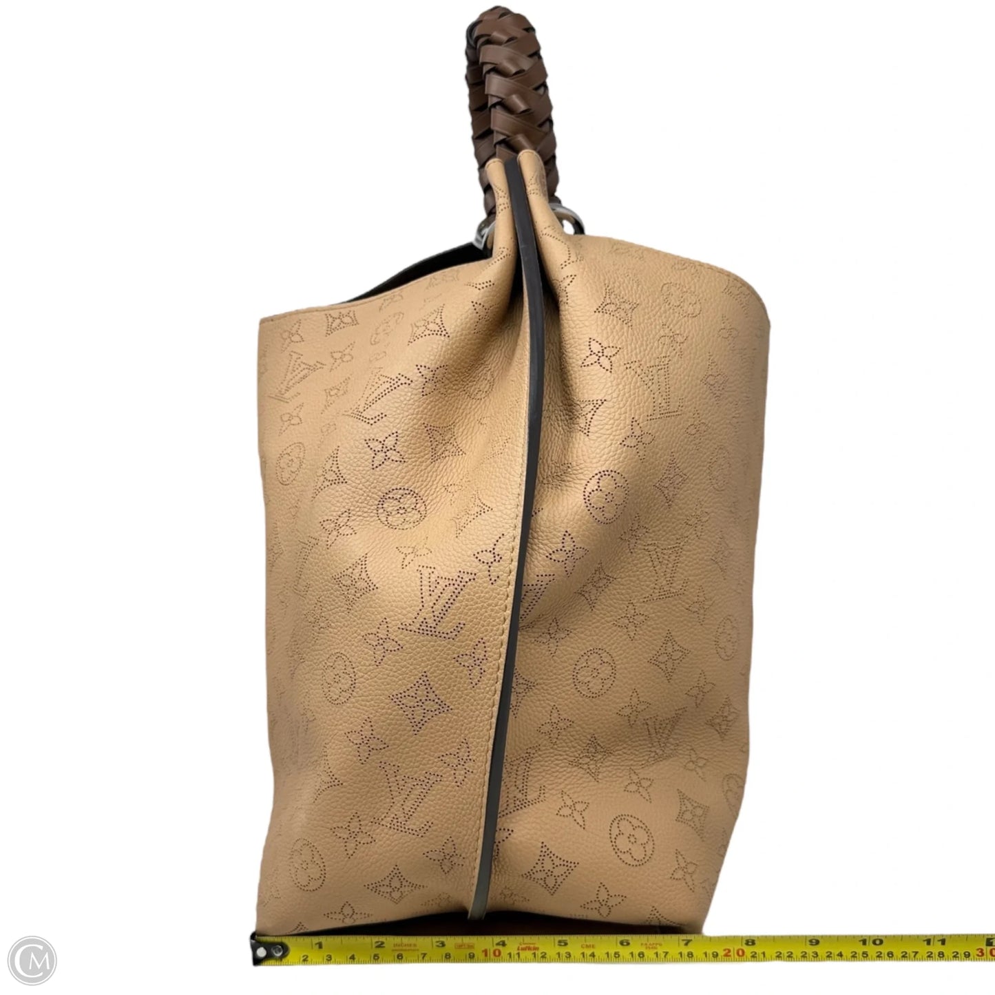 Monogram Mahina Carmel Hobo Luxury Designer By Louis Vuitton In Beige, Size: Large