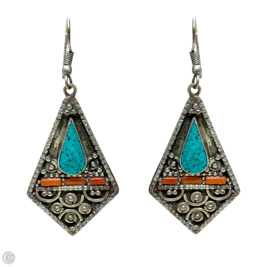 Silver Tone Dangle/drop Earrings By Unbranded