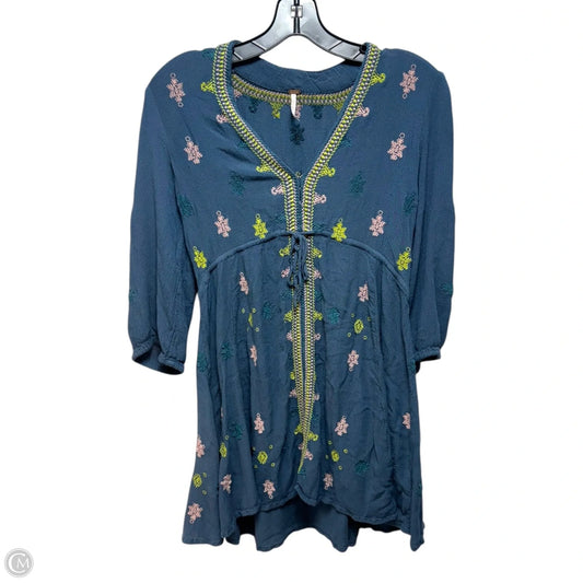 Star Gazer Mini Tunic Dress By Free People In Blue, Size: XS