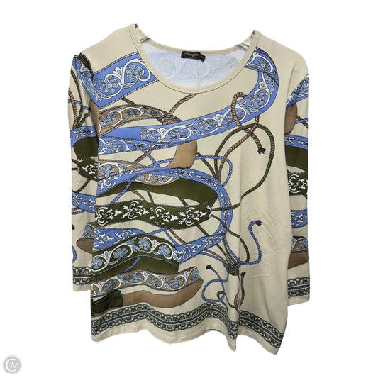 Top Long Sleeve By J Mclaughlin In Cream, Size: Xl