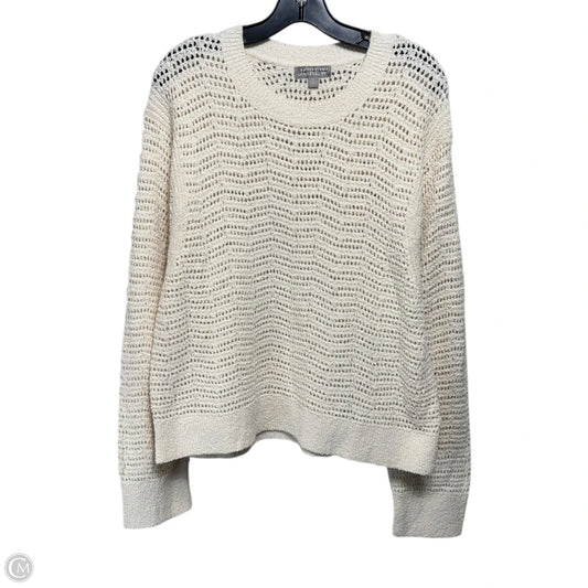 Pointelle Crewneck Sweater By J. Crew In Cream, Size: XL