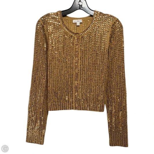 Collection Sequin Pointelle Cardigan Sweater By J. Crew Collection In Heather Acorn, Size: S