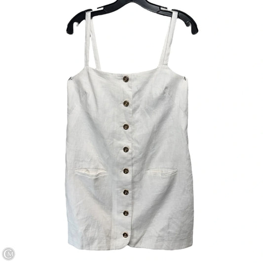 Claudia Dress In Linen By J. Crew In White, Size: M