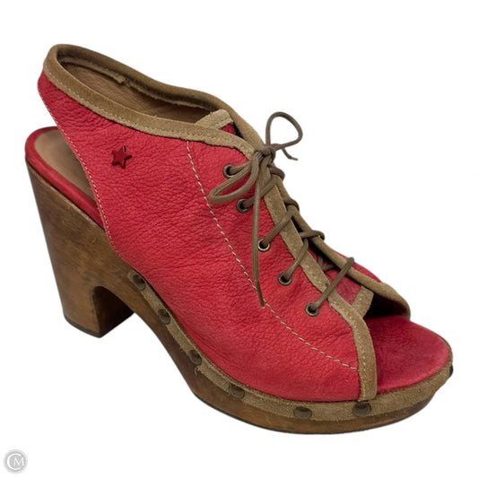 Mariel 500 Sandals Heels Platform By Cubanas In Red, Size: 9