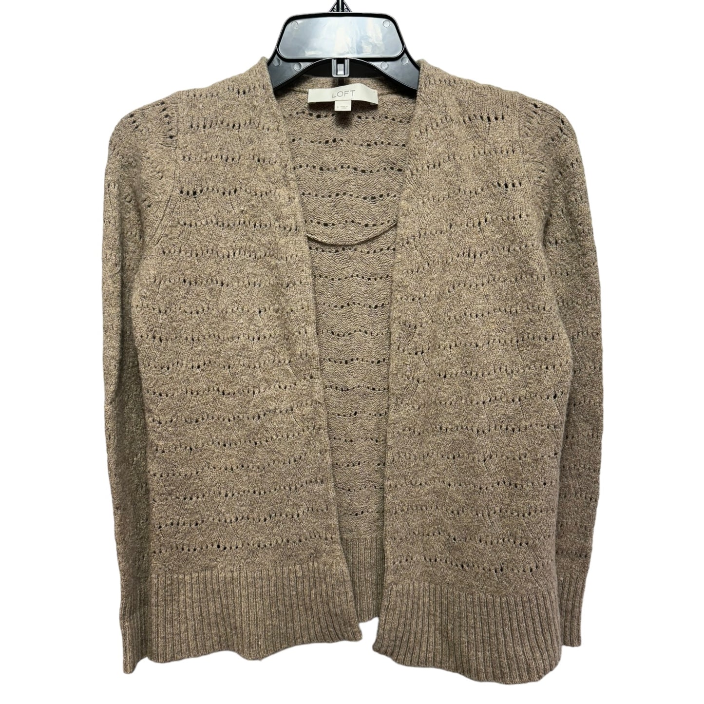 Sweater Cardigan By Loft In Beige, Size: S